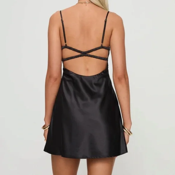 Princess Polly Tekin Mini Dress Black - Picture 2 of 6